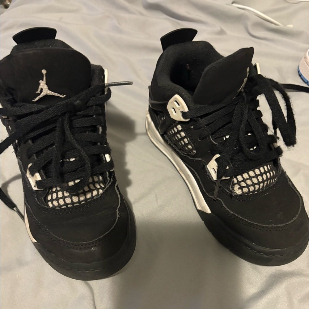 Jordan Kids Black and White Sneakers